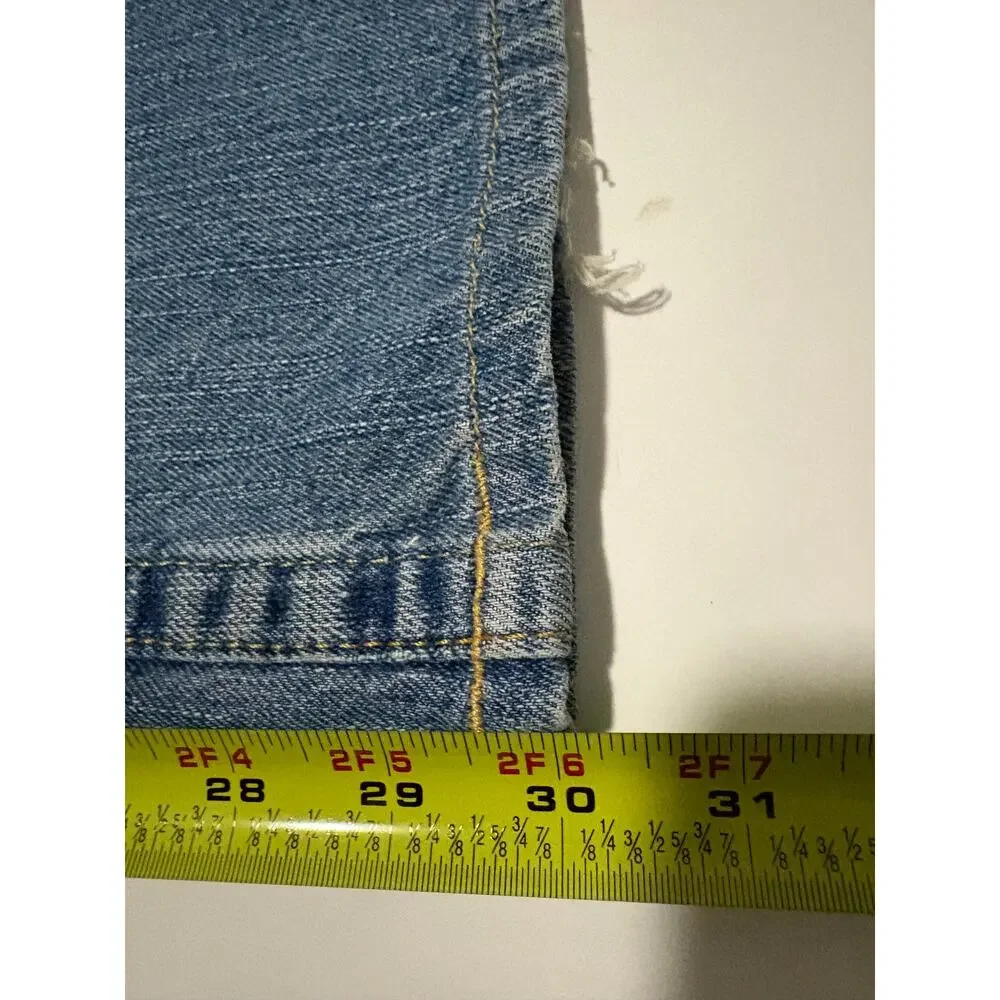 True Religion USA Joey Bootcut Jeans 36x30 Light Wash Flap Pocket